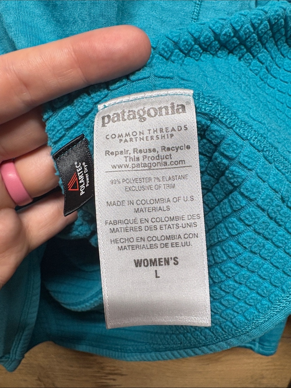 Patagonia R1 Pullover - Blue - Picture 6 of 9